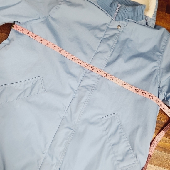Vintage 80s Blue Sherpa Lined Winter Jacket Windsor Bay 1X Plus - Picture 7 of 15